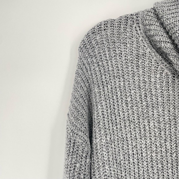 Becaal Womens Long Sleeve Waffle Knit Cowl Neck Long Sleeve Norm Core Sweater Lg - Picture 8 of 10